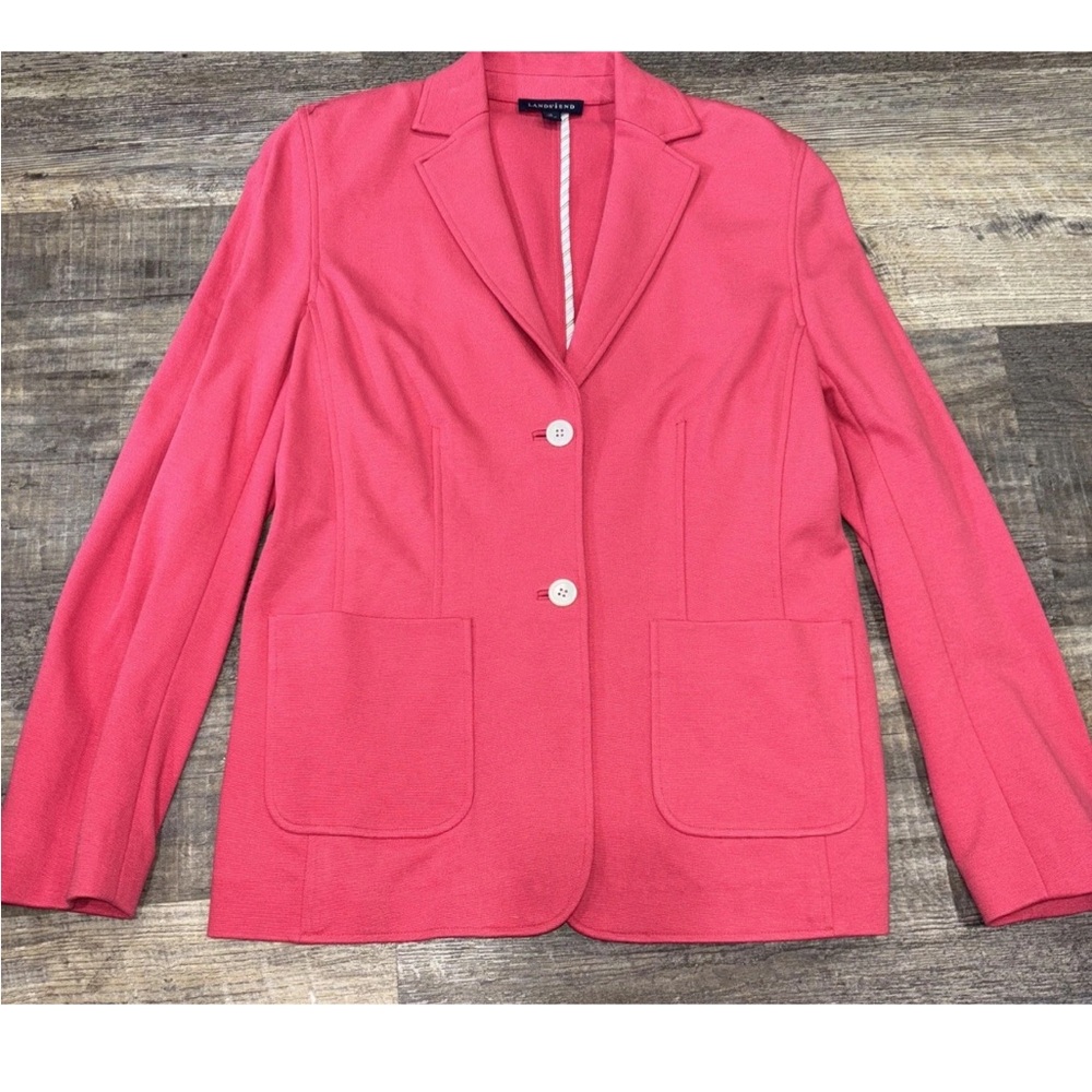 Lands End Women’s Blazer Jacket Size 10 Pink